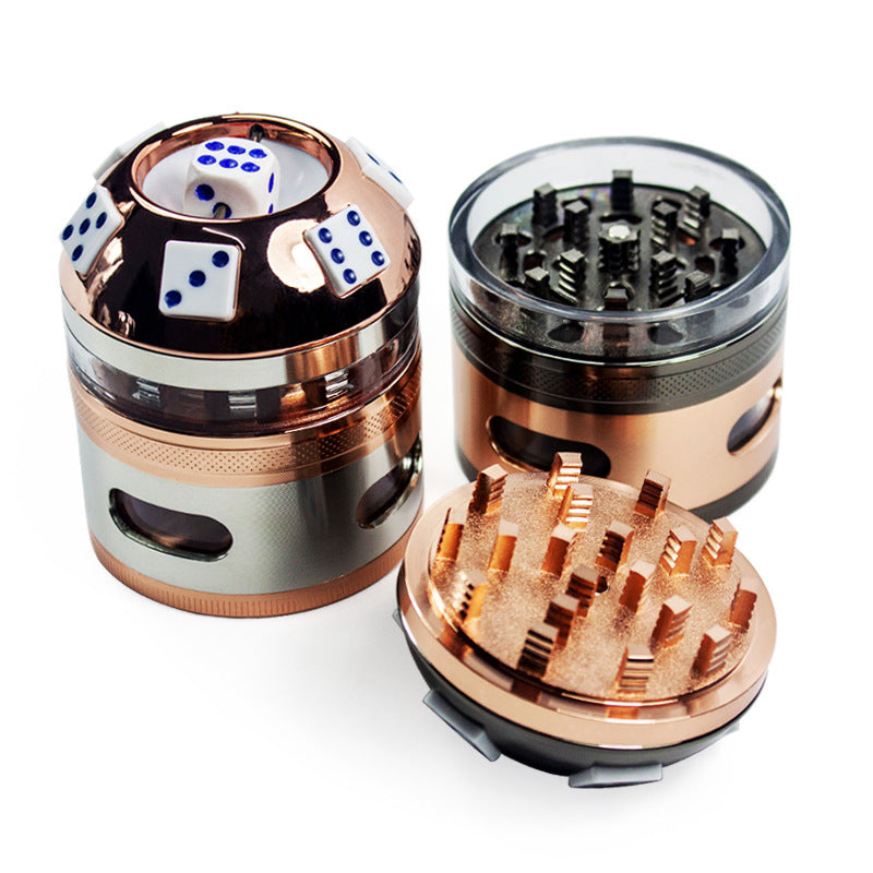 Aluminum 63MM Dice Roll Grinder 6ct Display
