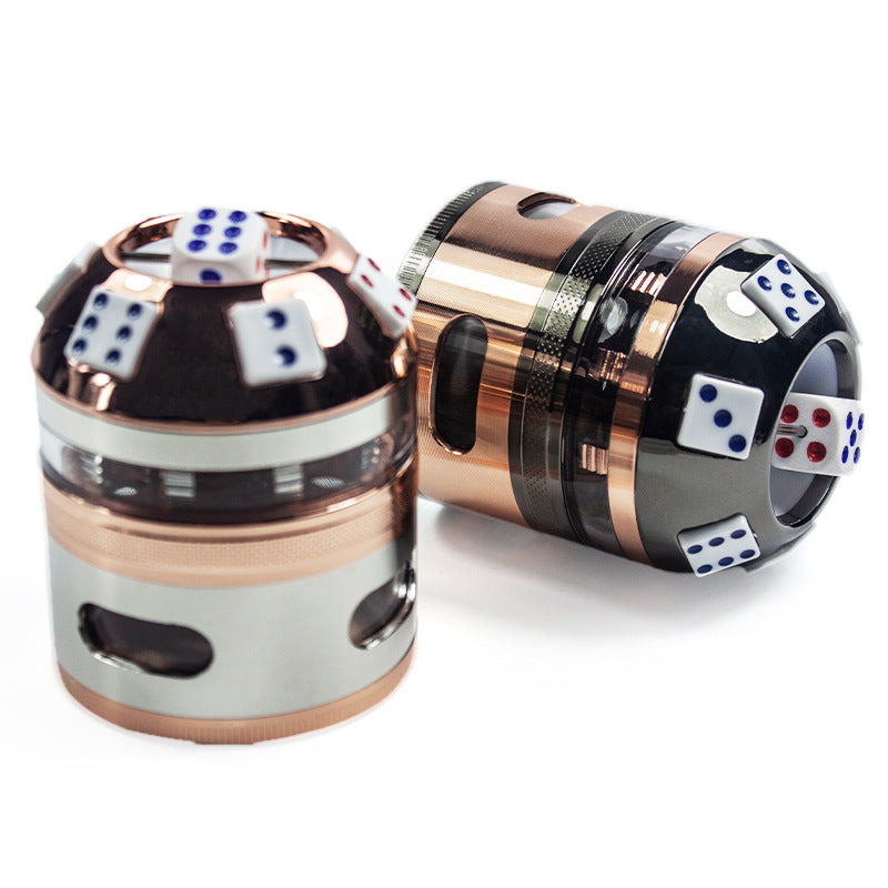 Aluminum 63MM Dice Roll Grinder 6ct Display