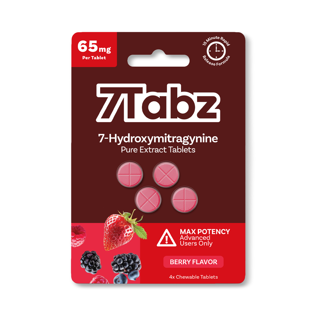 7 Tabz 65 mg 4 pack Extra Strength 7-Hydroxy Tablets 10ct Display
