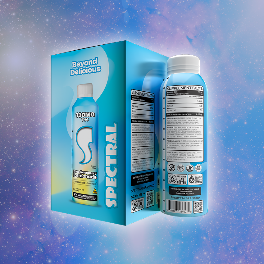 Spectral 130mg THC Infused Lemonade 4ct Display