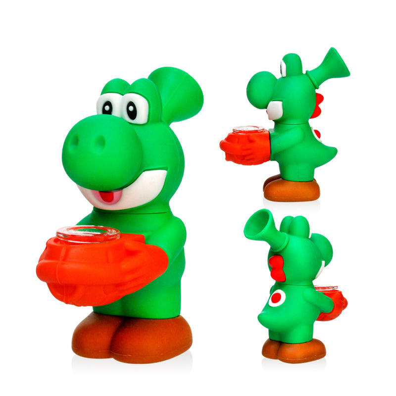 ๐ง๐ซ-๐ญ๐ฑ๐ฎ Yoshi Silicone 4.5in Water Pipe