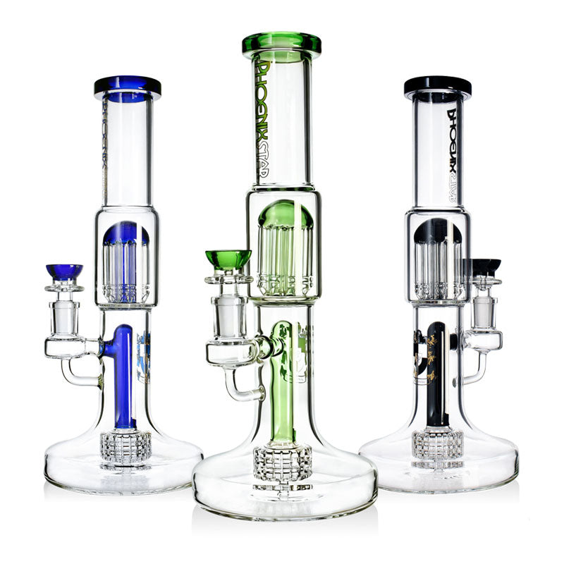 HF223 Phoenix Star Glass Tree Percolator 11.5in Water Pipe