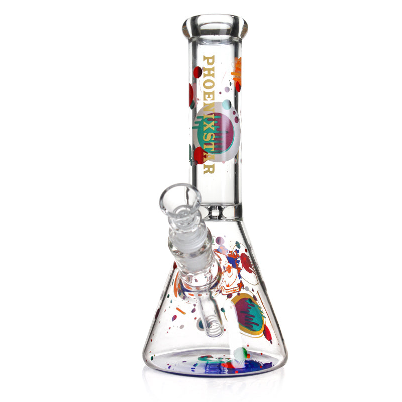 ๐ฃ๐๐ซ๐ด๐ฒ๐ฎ Phoenixstar Glass Beaker w/ Decals 10in Water Pipe