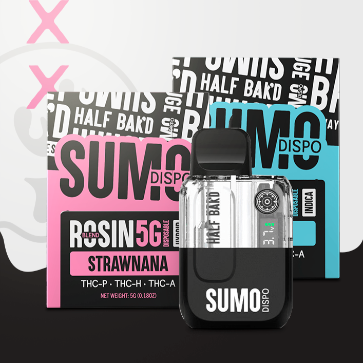 Half Bak'd 5g SUMO THC-P, THC-H, THC-A Disposable 5ct Display