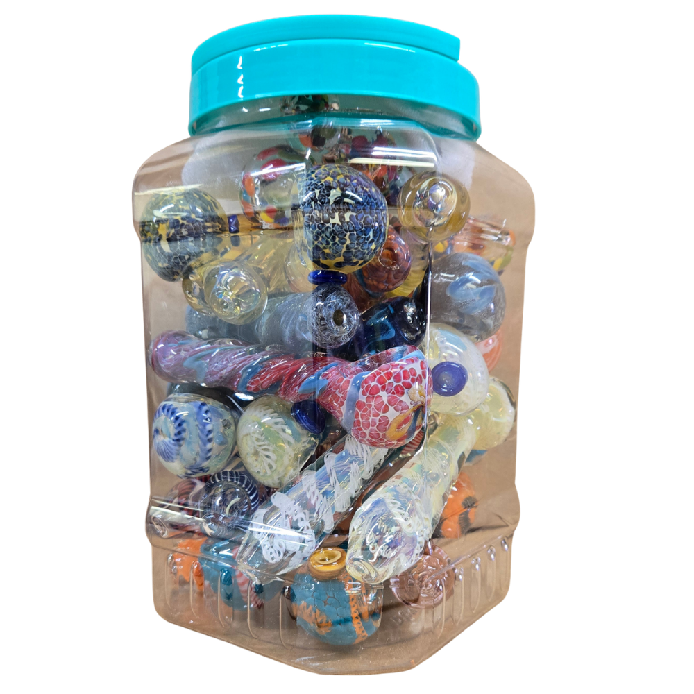 4.5" Handpipes Mixed Desgin 25ct Jar