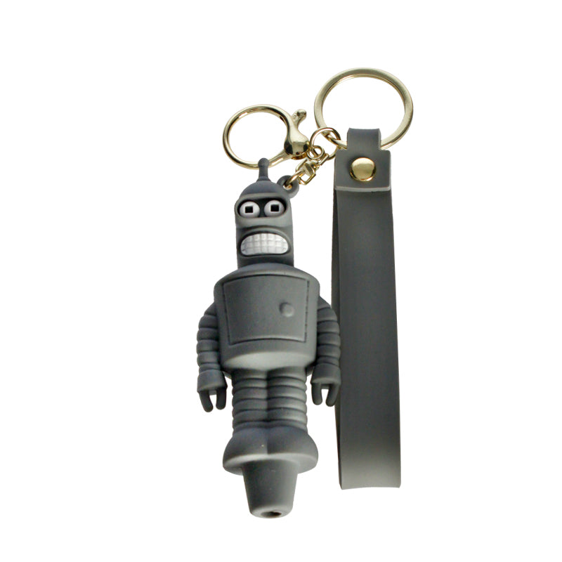 ๐ง๐ซ-๐ฎ๐ฌ๐ญ Silicone Character Keychain 4in Handpipe