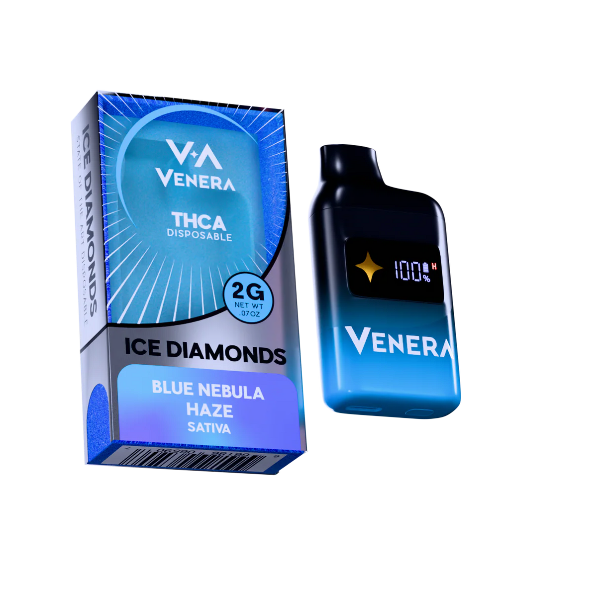 Venera 2g THC-A Ice Diamonds Disposable 5ct Display