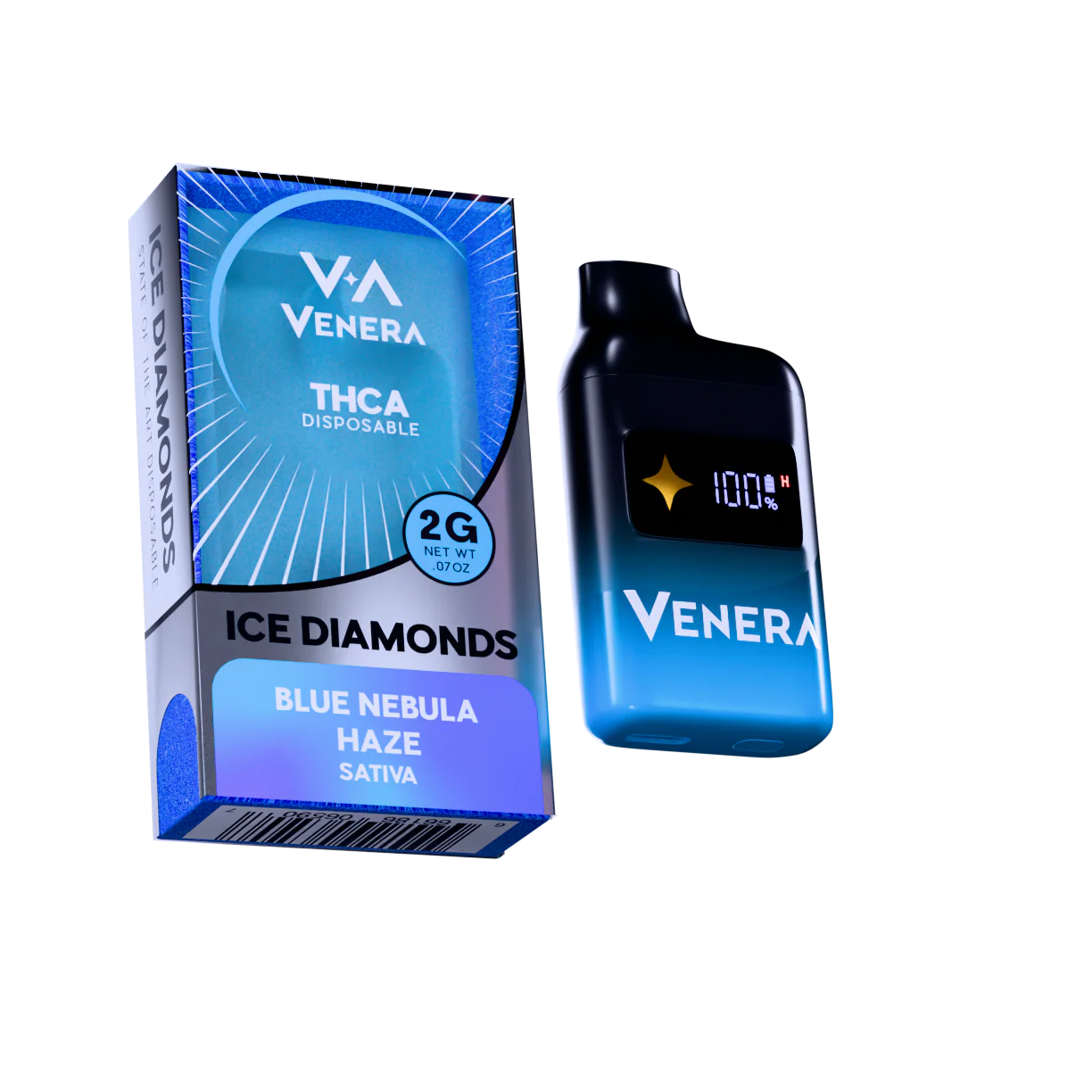 Venera 2g THC-A Ice Diamonds Disposable 5ct Display