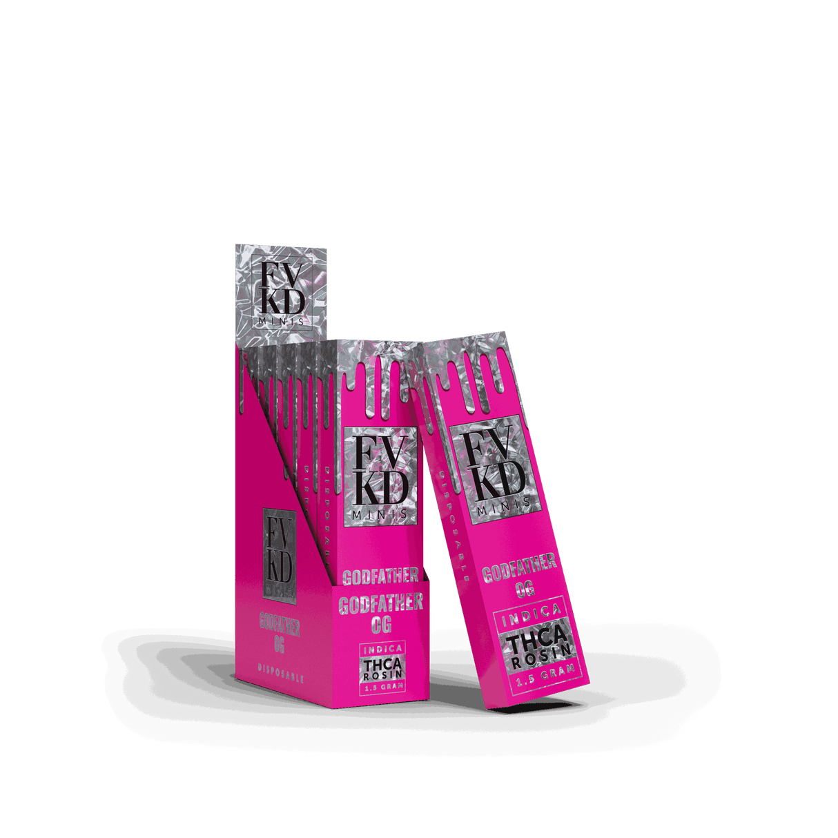 FVKD Minis 1.5G THC-A Rosin Disposable 5ct Display