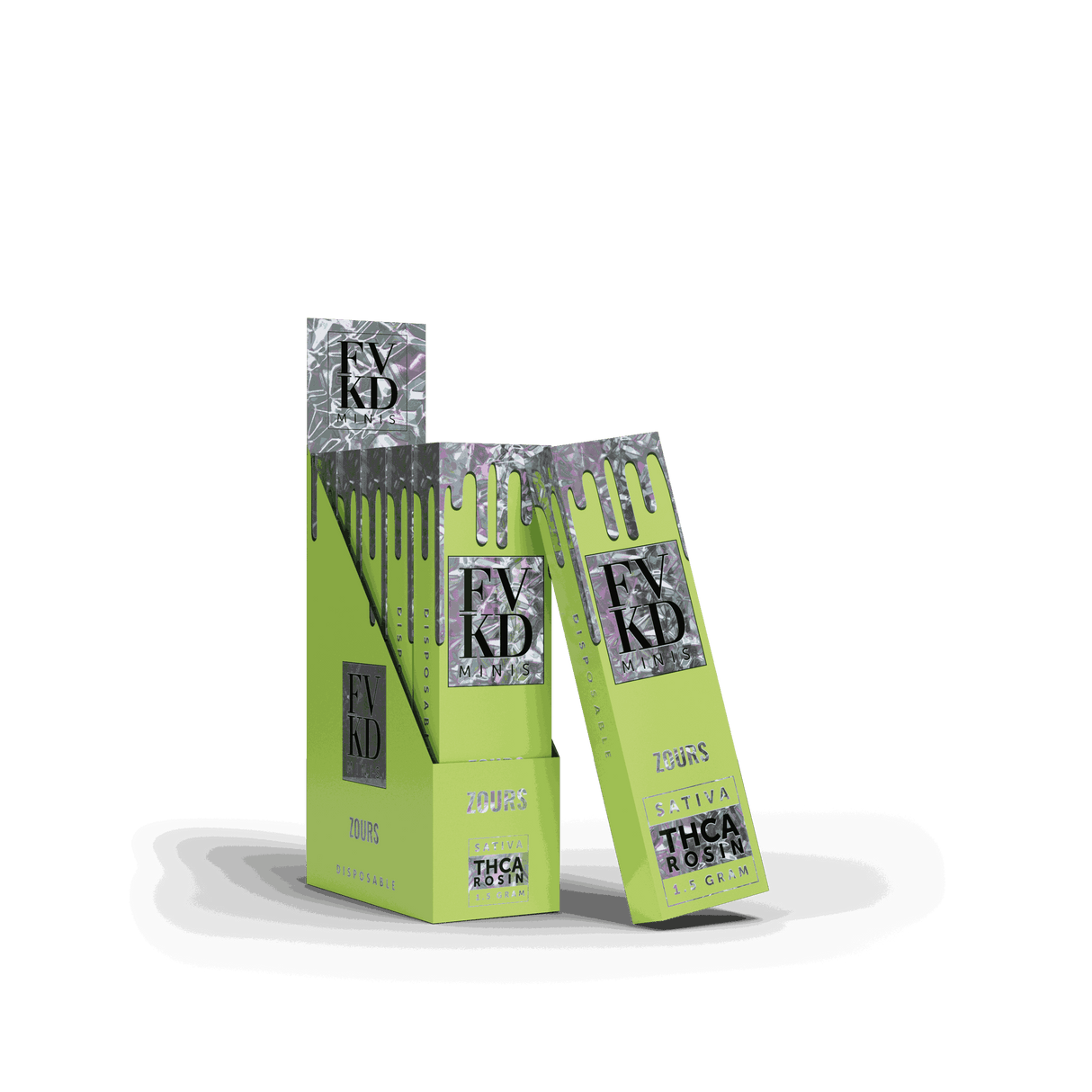 FVKD Minis 1.5G THC-A Rosin Disposable 5ct Display