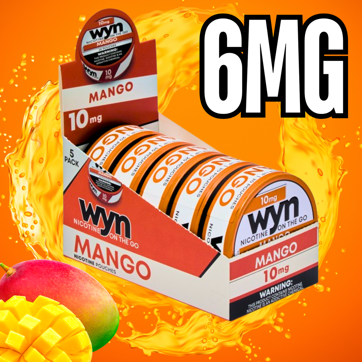 WYN 6mg Nicotine Pouches 5ct Display
