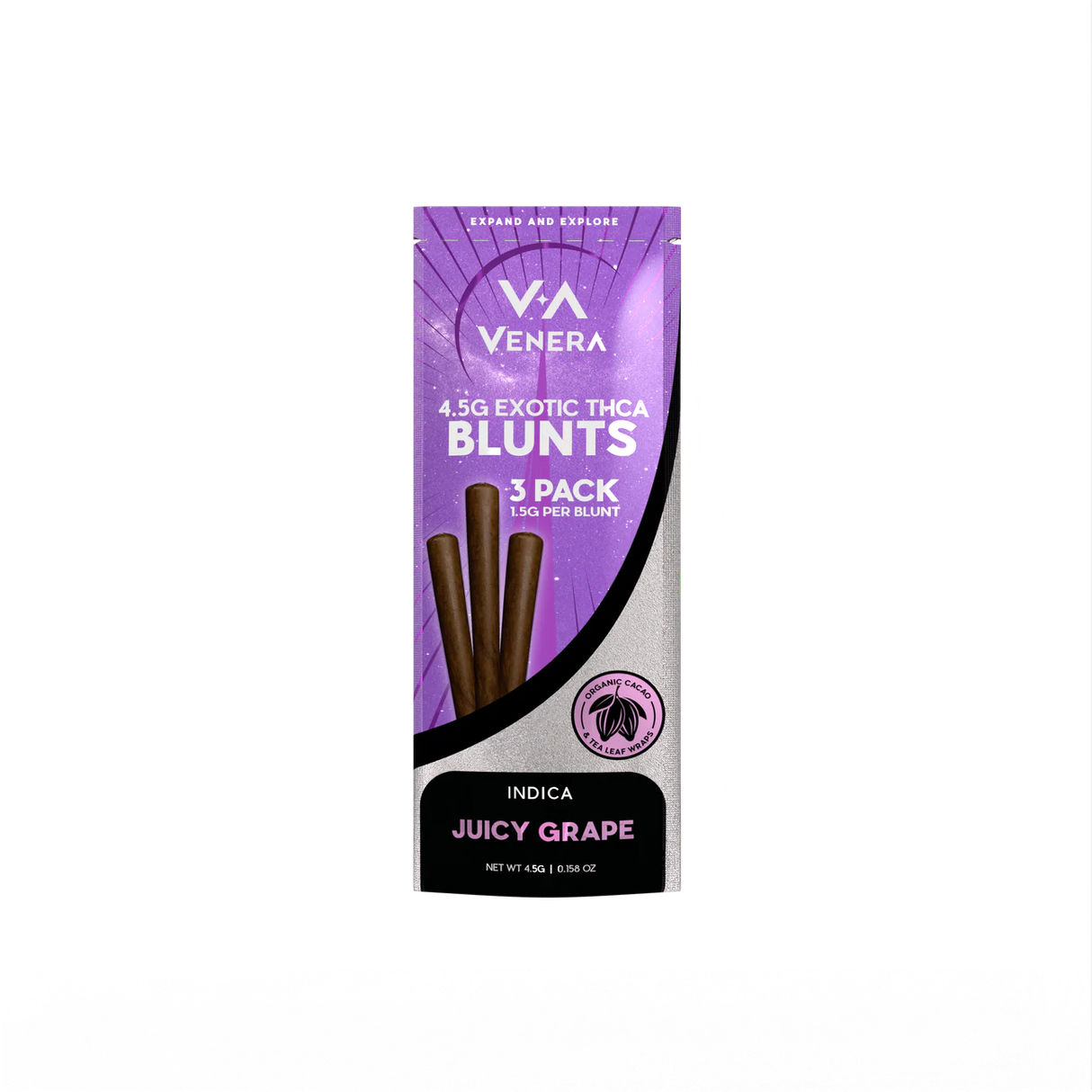 Venera Exotic 4.5g THC-A Blunts 3 Pack 10ct Display