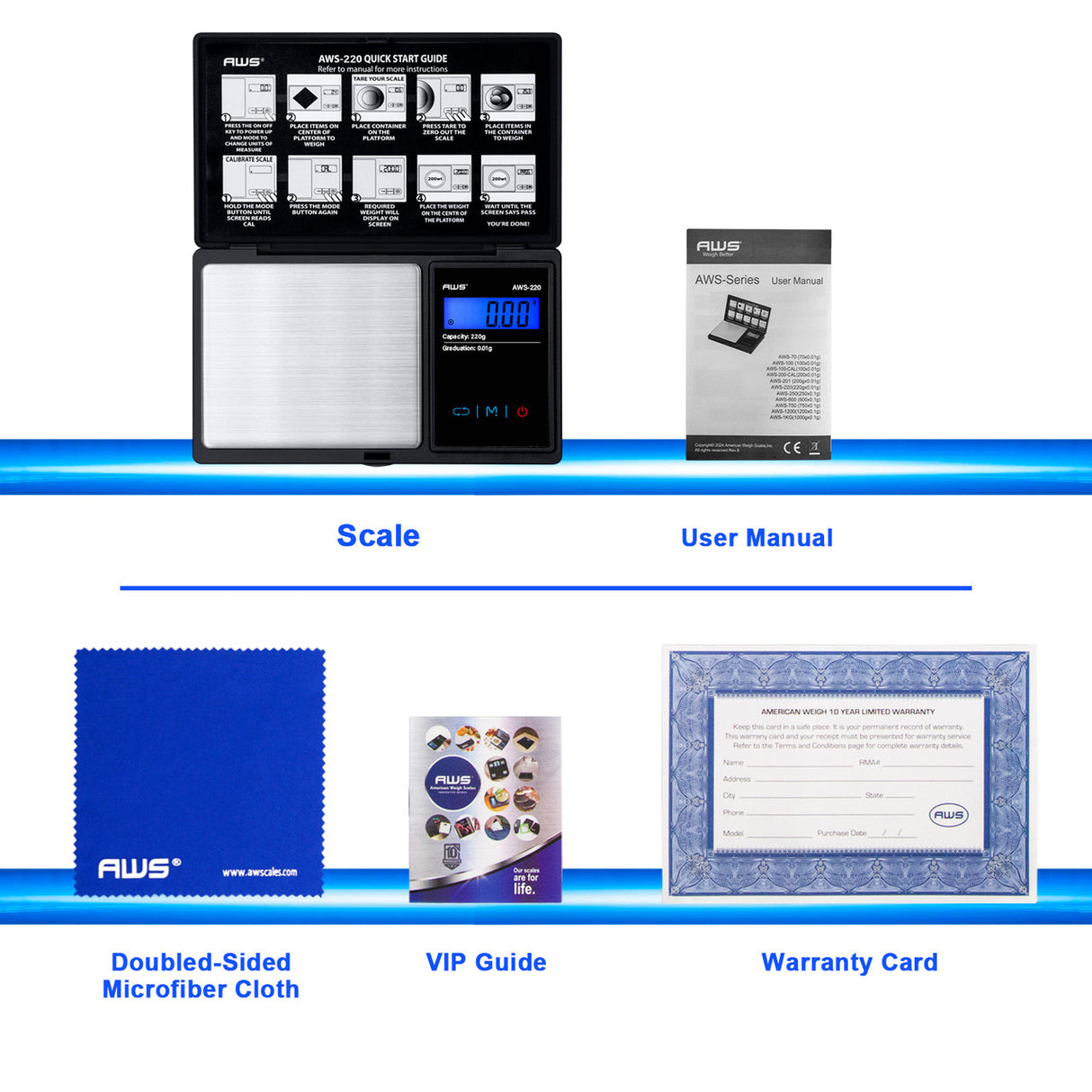 AWS 220G Digital Pocket Scale