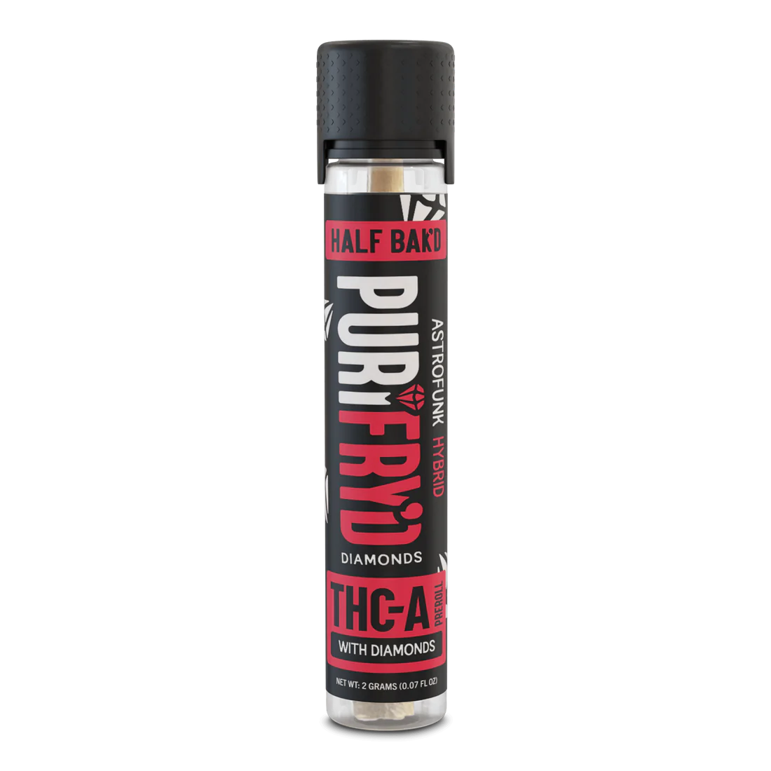 Half Bak'd Single Purifry'd 2g THC-A Diamonds Pre-Roll 20ct Box