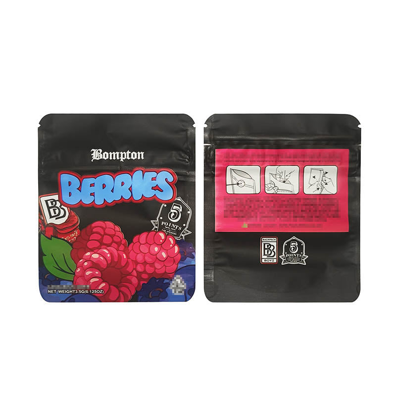 Smell Proof Mylar Bag 3.5g Berries 100ct
