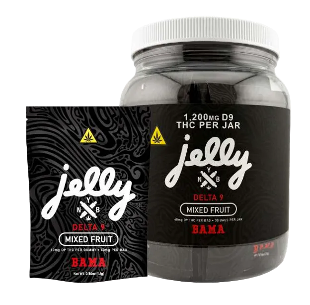 NYB/Jelly 40mg 4pack D9 Gummies 30ct Display