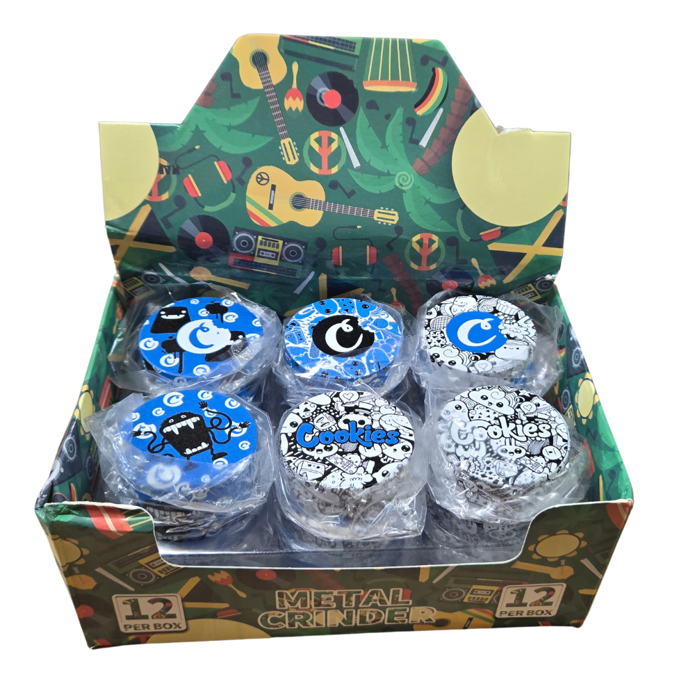 Aluminum Grinder Blue Cookies 12ct Display