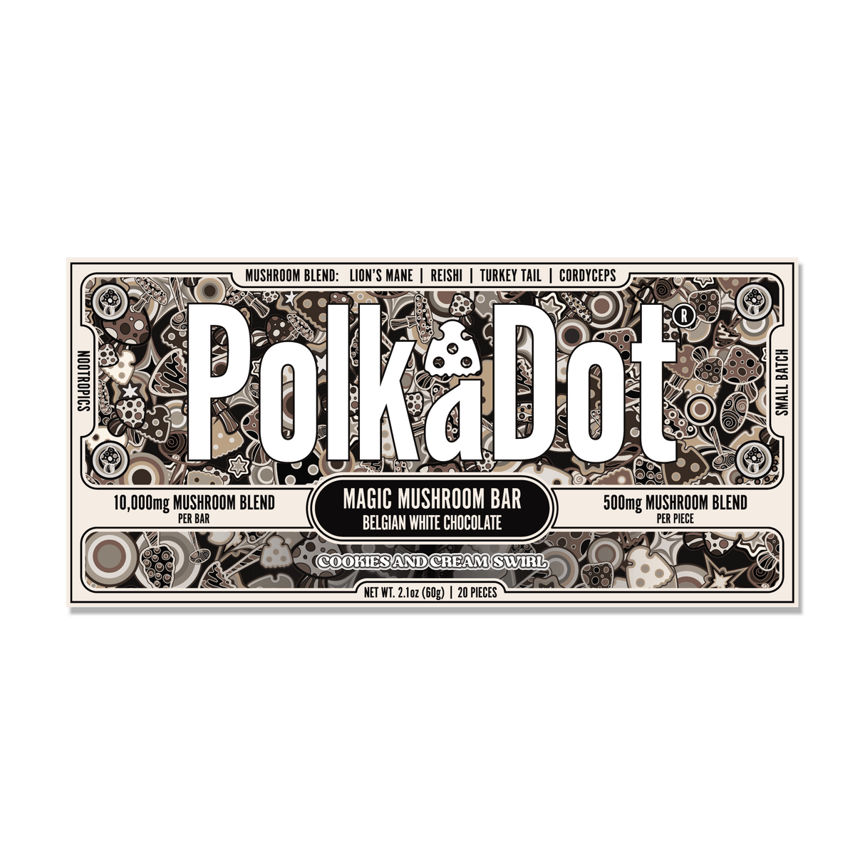 PolkaDot 4000mg Mushroom Chocolate 10ct Display
