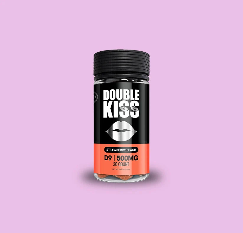 Double Kiss 25MG D9 20ct Gummies Jar