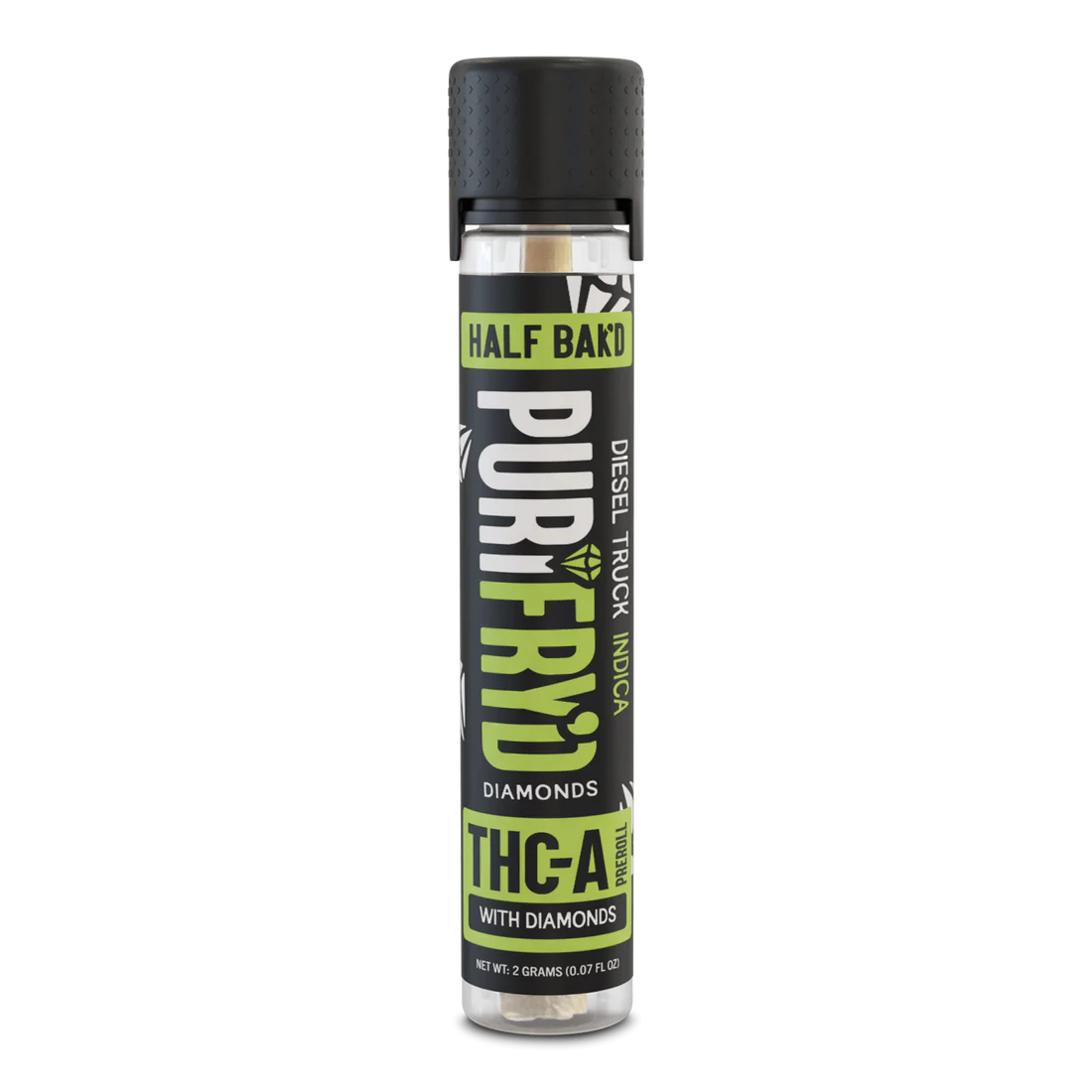 Half Bak'd Single Purifry'd 2g THC-A Diamonds Pre-Roll 20ct Box