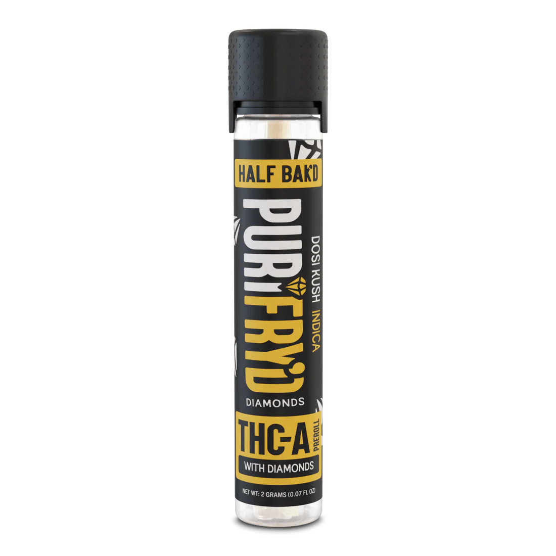 Half Bak'd Single Purifry'd 2g THC-A Diamonds Pre-Roll 20ct Box