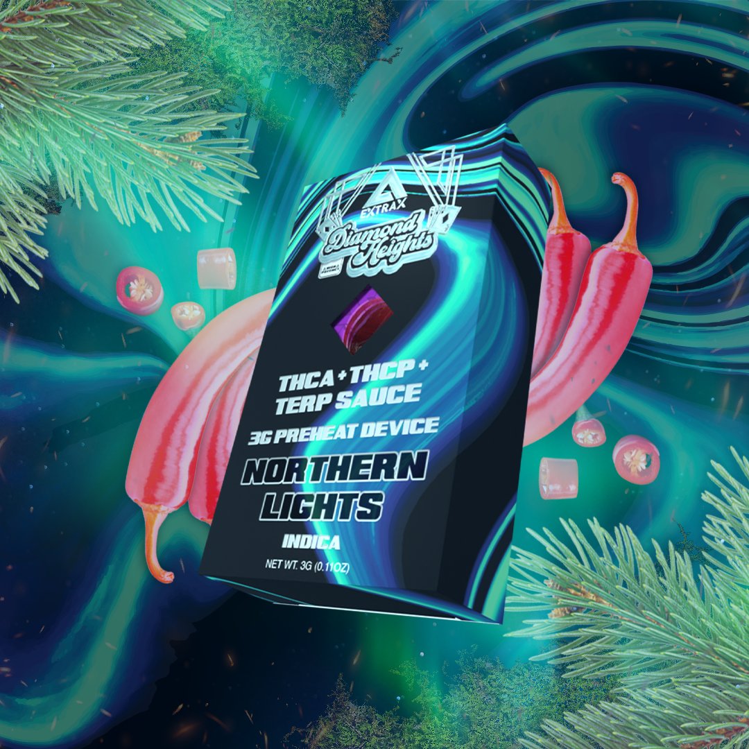 Extrax Diamond Heights 3g THC-A + THC-P + Terp Sauce Disposable 6ct Display