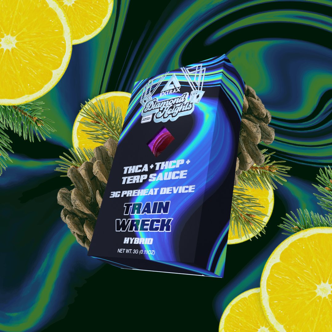Extrax Diamond Heights 3g THC-A + THC-P + Terp Sauce Disposable 6ct Display