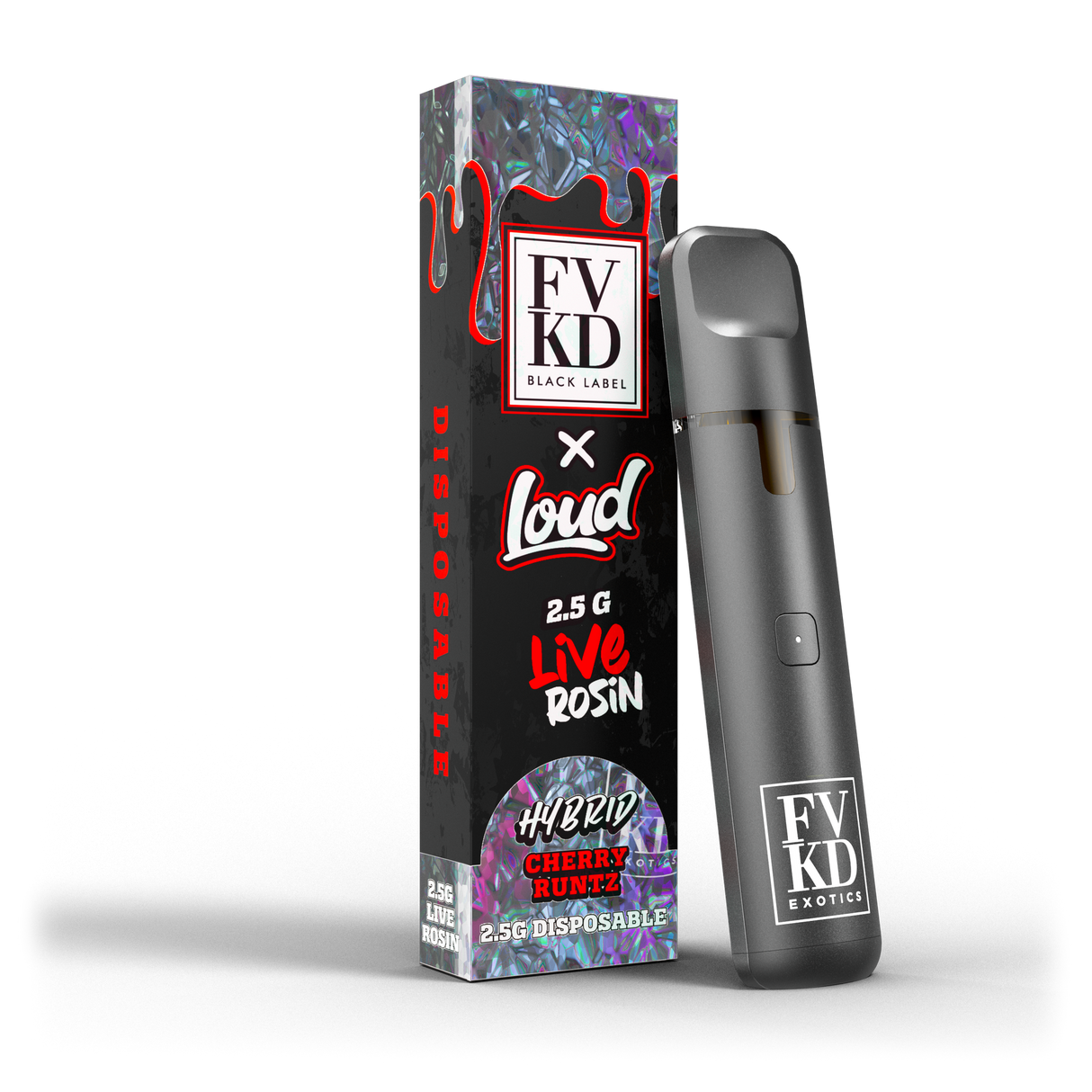 FVKD x Loud Cold Pressed Live Rosin 2.5g Disposable 5ct Display