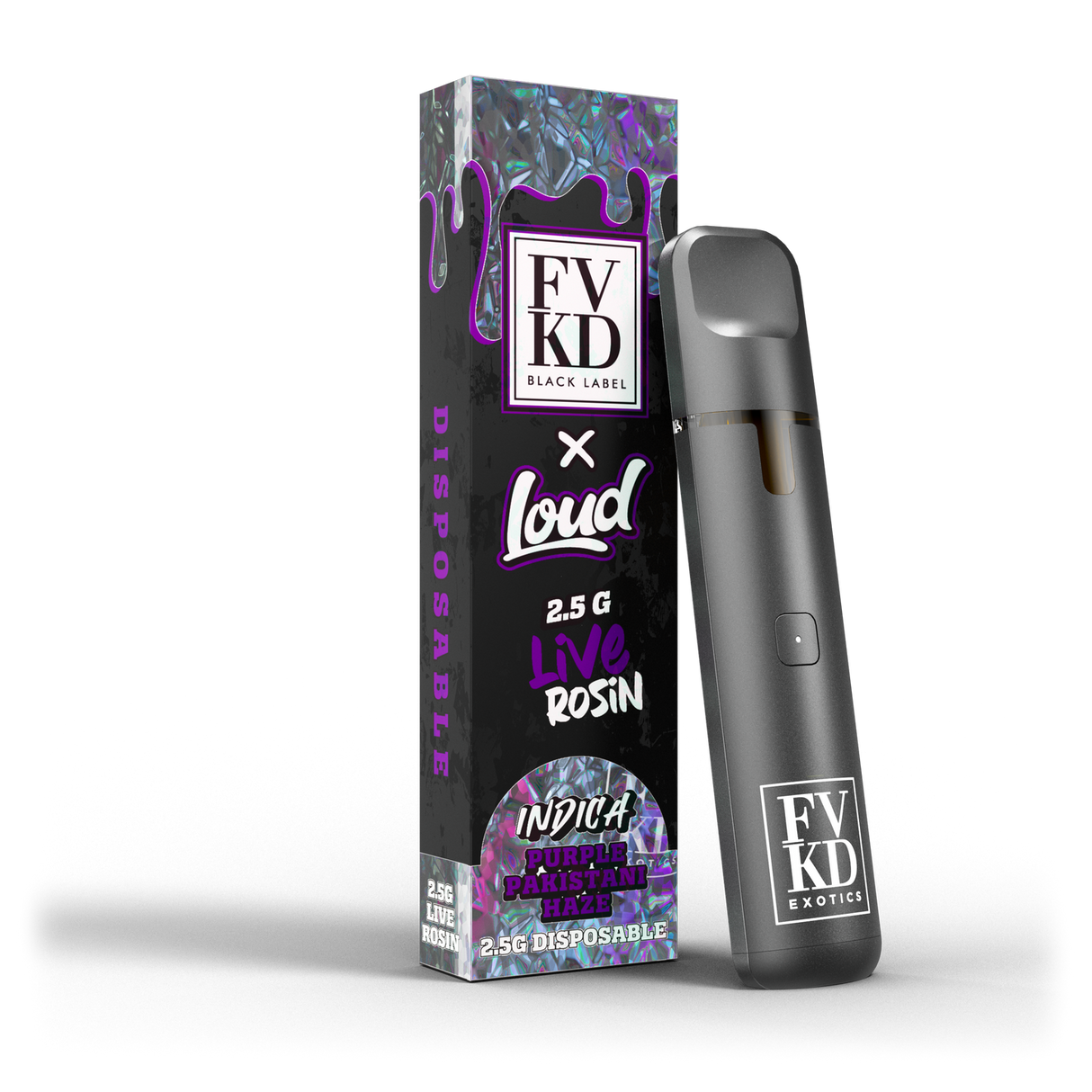 FVKD x Loud Cold Pressed Live Rosin 2.5g Disposable 5ct Display