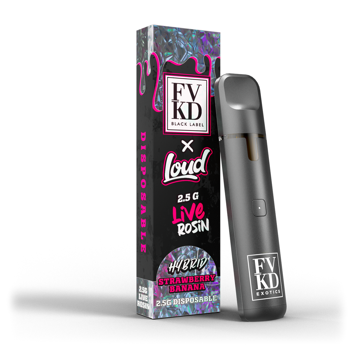 FVKD x Loud Cold Pressed Live Rosin 2.5g Disposable 5ct Display