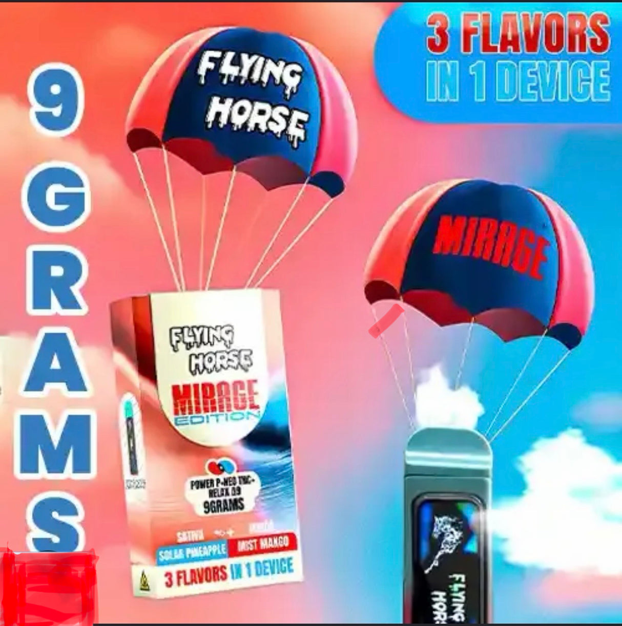 Flying Horse 9GM Mirage 5Ct Bx 3Flavors in 1