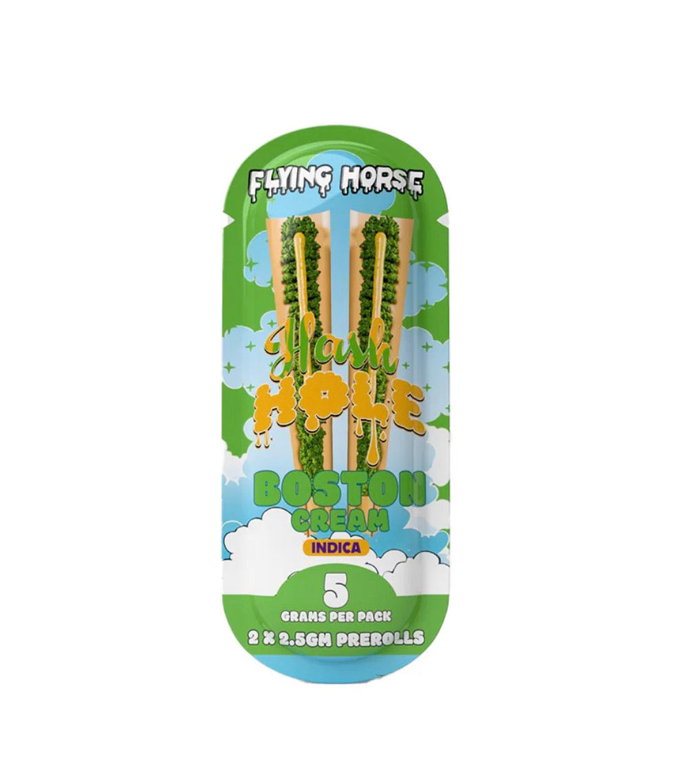 FLYING HORSE 2.5G HASH HOLE PREROLL THC-P 2PK 5CT/BX