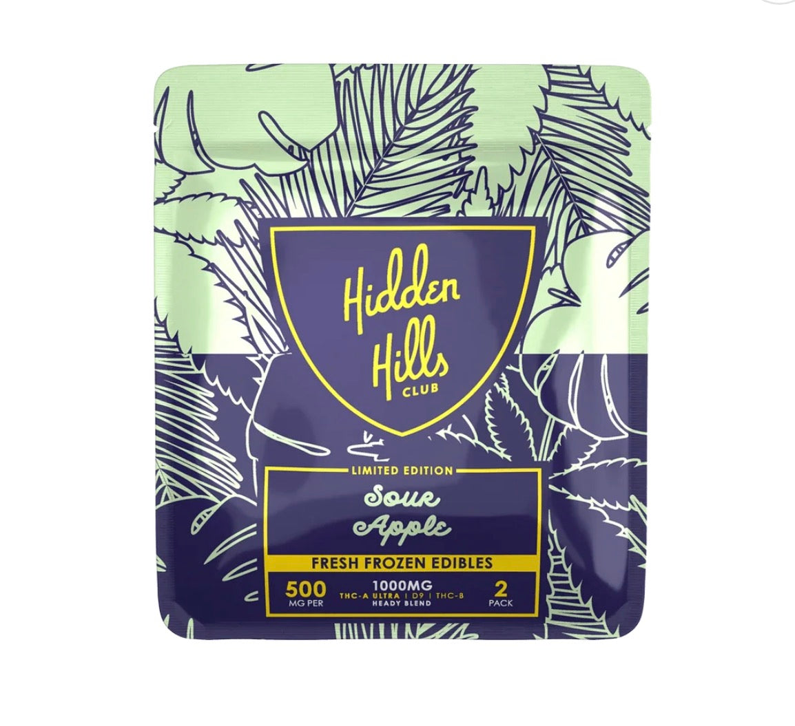 Hidden hills club 1,000 MG 500MG Edibles (2 ct)
