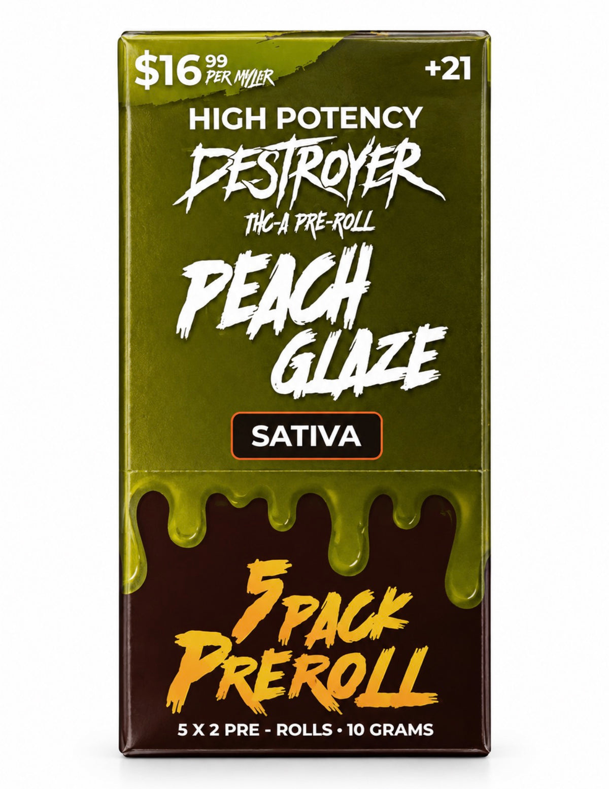 DESTROYER THC-A Pre Roll 5 Pk 10G