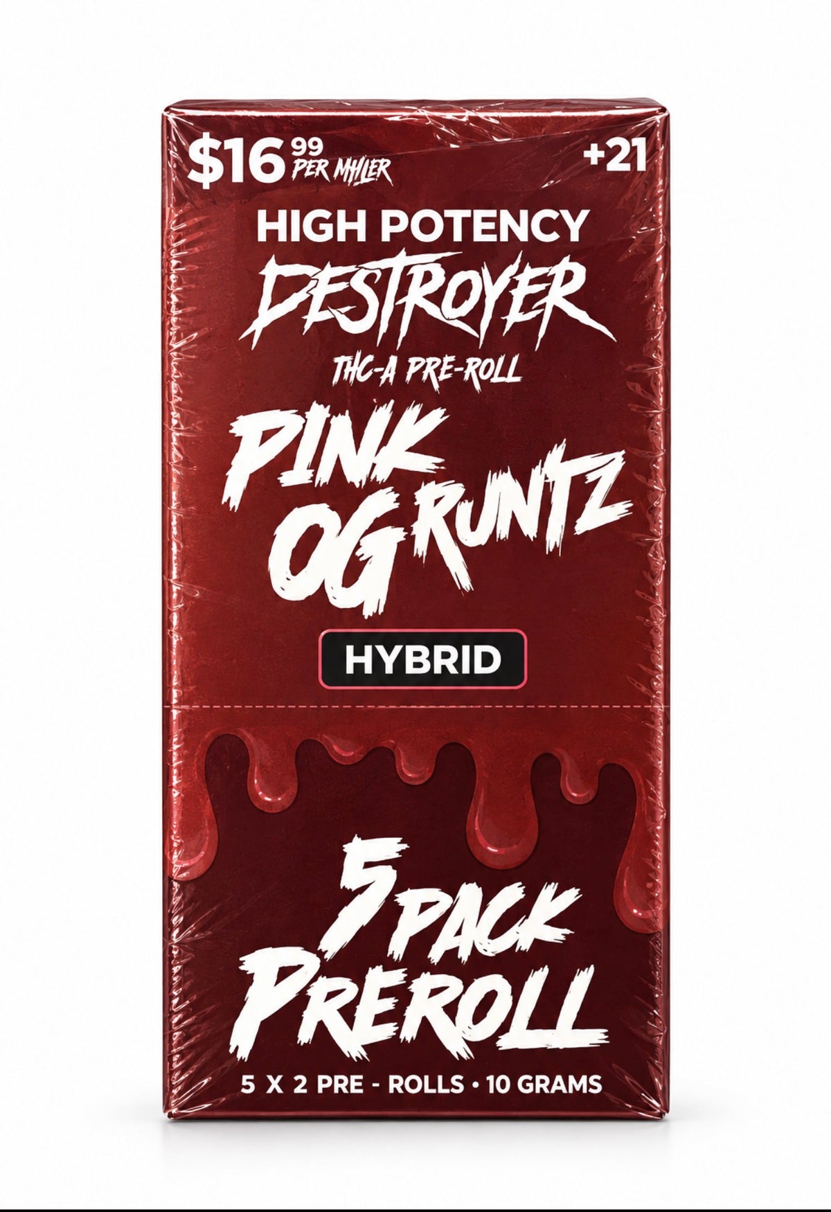 DESTROYER THC-A Pre Roll 5 Pk 10G