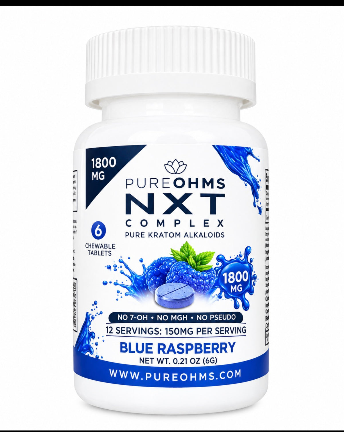 PURE OHMS NXT 6 Tablets 300Mg pure Kratom 1800Mg
