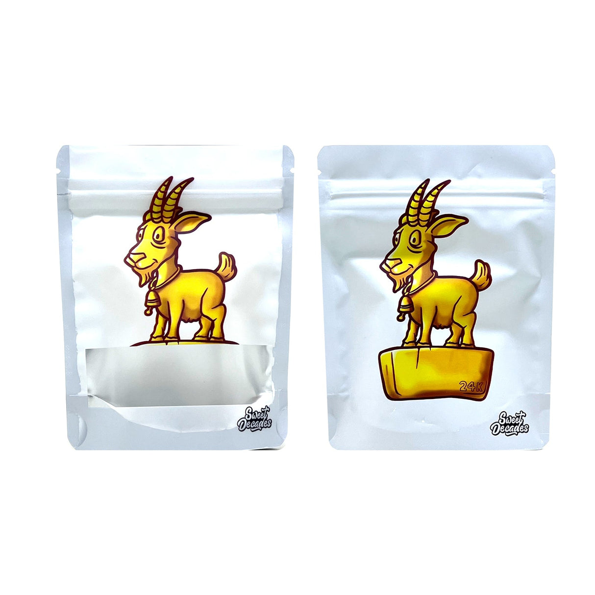 Smell Proof Mylar Bag 3.5g Golden Goat 100ct