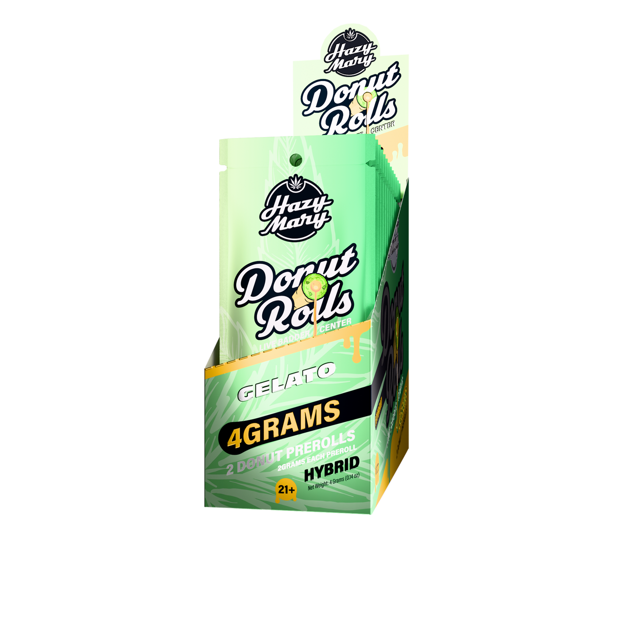 Hazy Mary 4g/2ct Donut Rolls 10ct Display