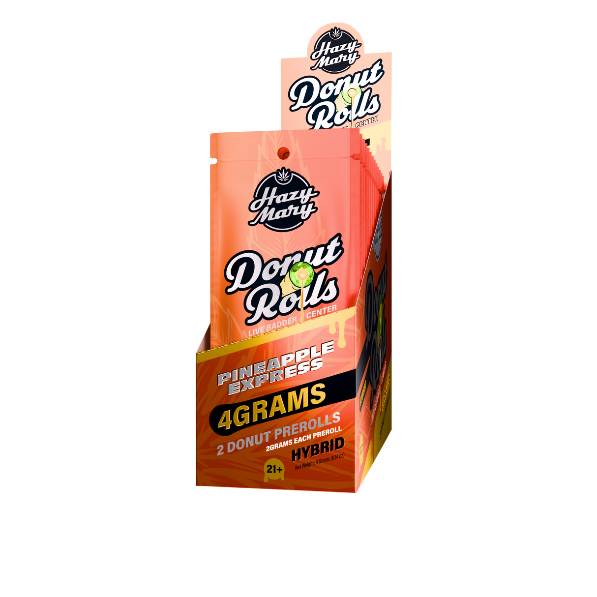 Hazy Mary 4g/2ct Donut Rolls 10ct Display