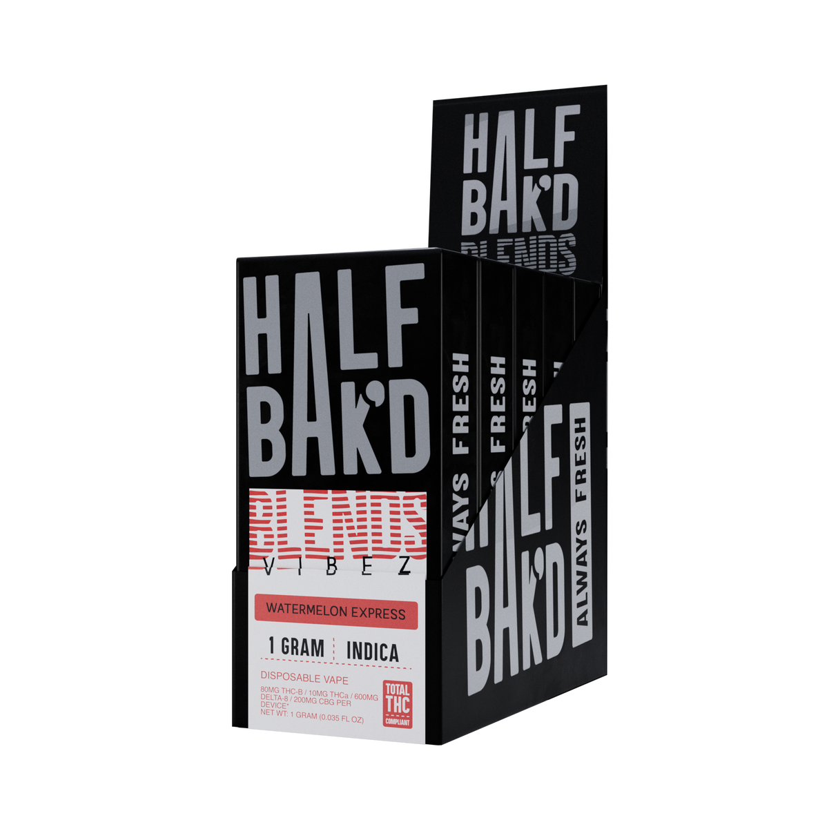 Half Bak'd Sauce'd Blends 1g THCA Disposable 5ct Box