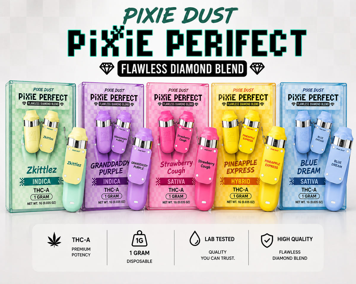 Pixie Perfect THC-A Disposable Vape – 1 Gram – 5 Ct Display