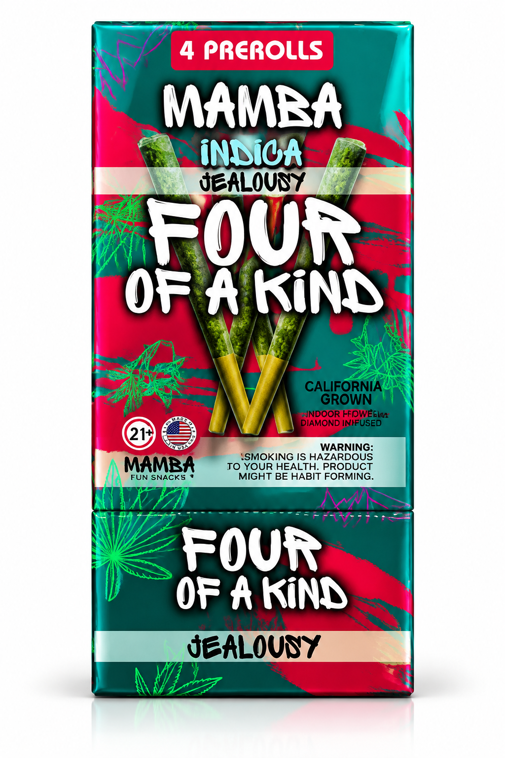 Mamba Four of a Kind 4ct 2g THC-A Pre Rolls 10ct Display