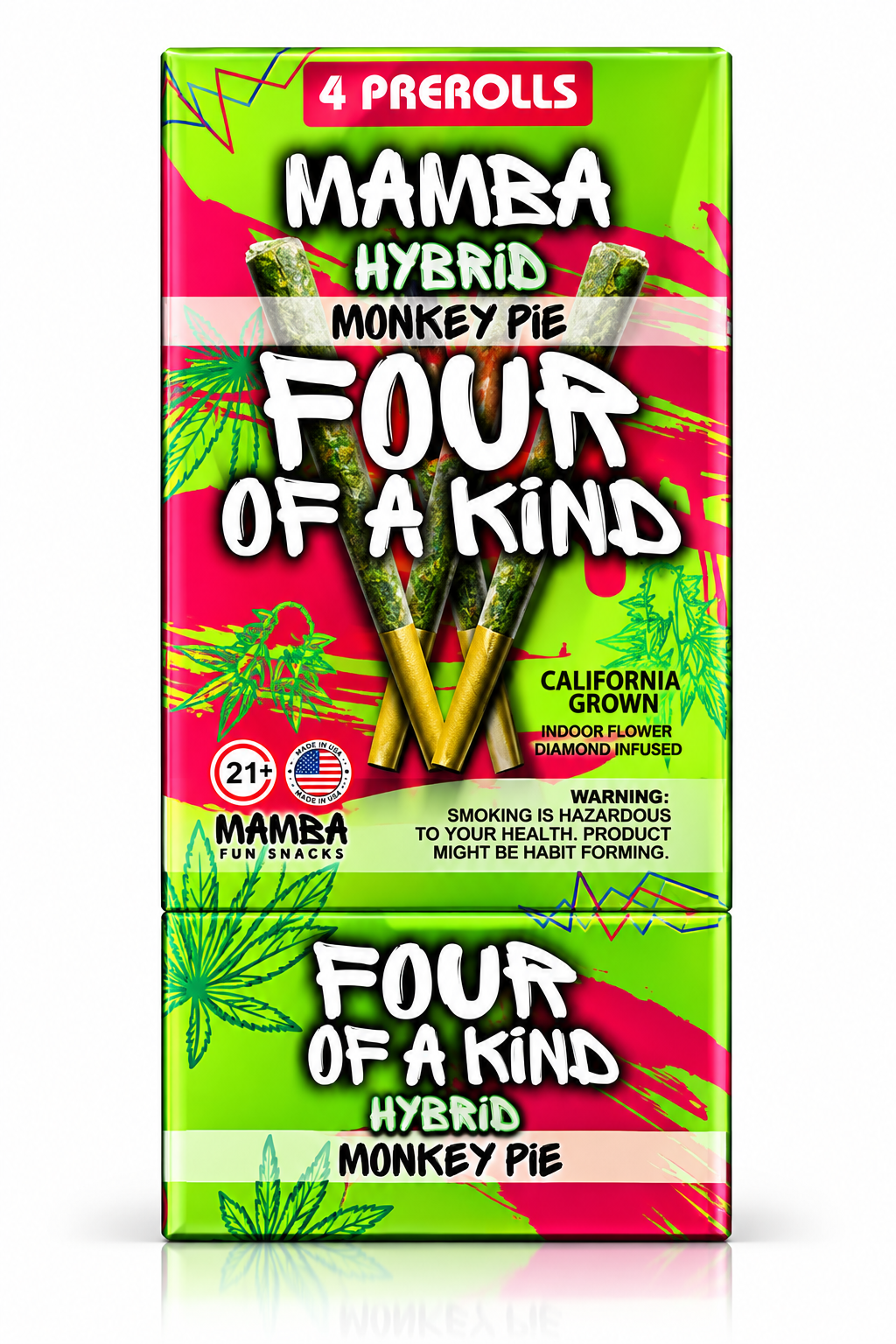 Mamba Four of a Kind 4ct 2g THC-A Pre Rolls 10ct Display