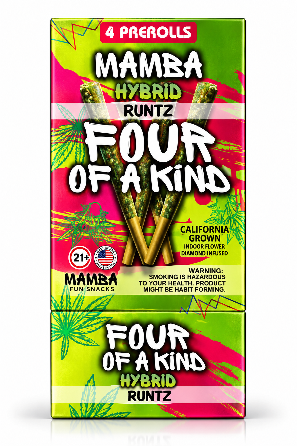 Mamba Four of a Kind 4ct 2g THC-A Pre Rolls 10ct Display