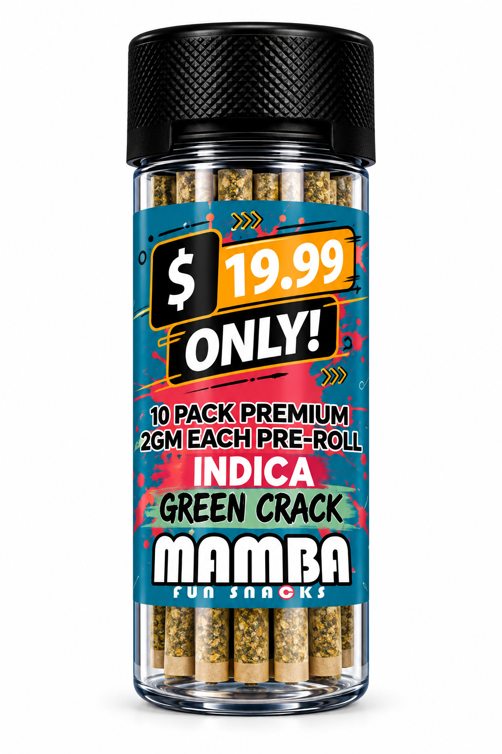 Mamba THC-A 10ct 2g Pre-Rolls Jar MSRP $19.99