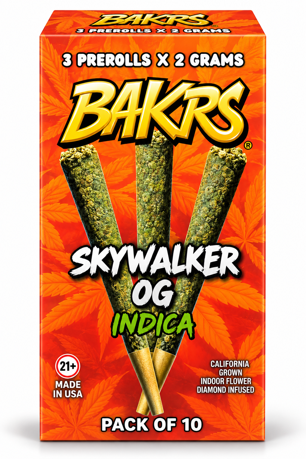 Bakrs Triplets 3 pack 2g THC-A Pre Rolls 10ct Display