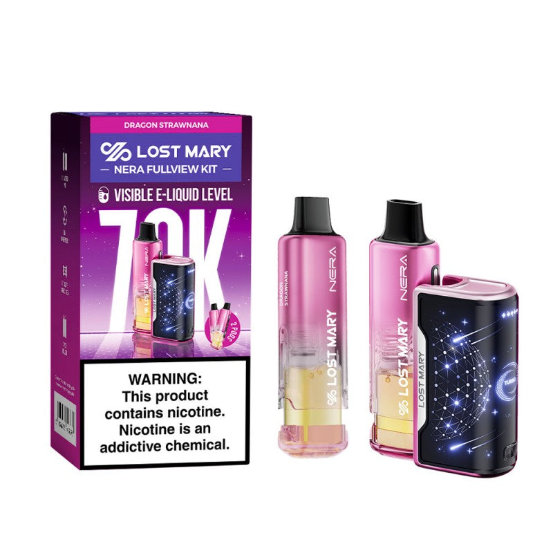 Lost Mary Nera Fullview 70K Disposable 5% Refillable Pod KIT 5ct Display