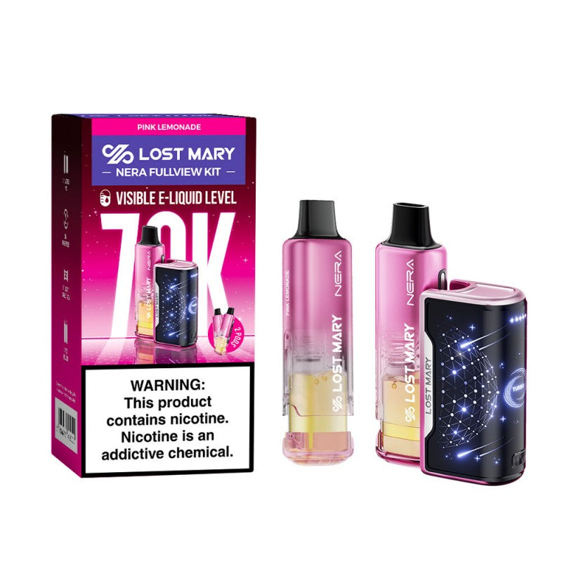 Lost Mary Nera Fullview 70K Disposable 5% Refillable Pod KIT 5ct Display