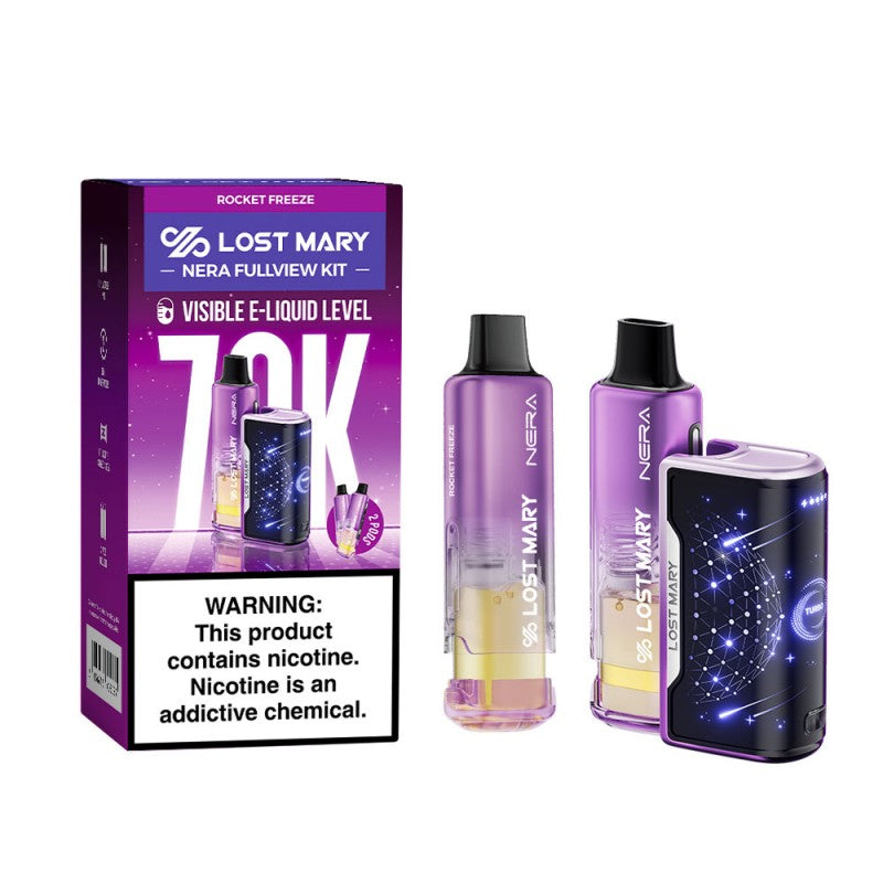 Lost Mary Nera Fullview 70K Disposable 5% Refillable Pod KIT 5ct Display