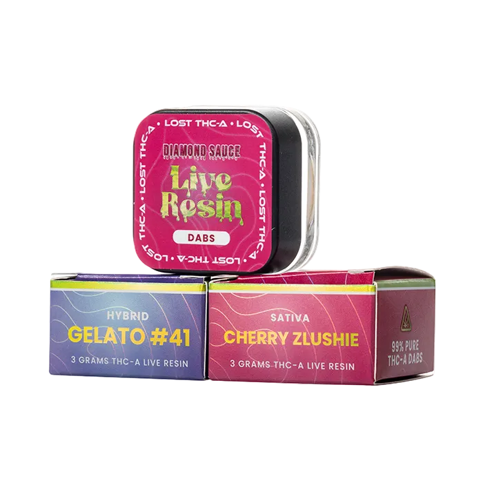 Lost Diamond Sauce 3 g Live Resin Dabs 5ct Display